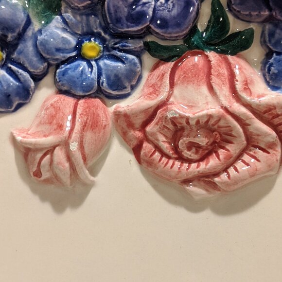 Fitz and Floyd Spring Flowers Decorative Platter - 1993 - Picture 2 of 4